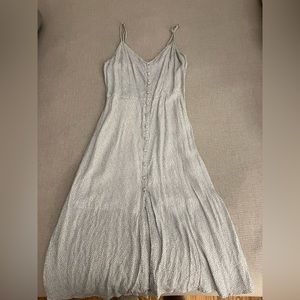 Abercrombie white dress with black polka dots